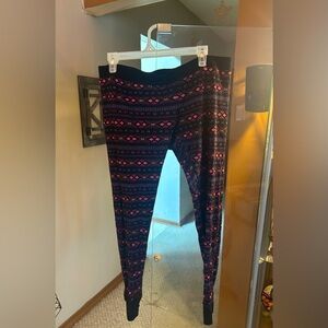 La Senza black/pink and purple long johns